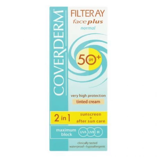 Coverderm Face Plus Oily Skin SPF 50+ Sunscreen Very High Protection Daily Use 50ml - Coverderm - Image 2