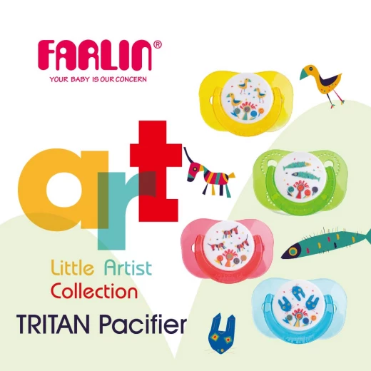 Farlin Tritan Pacifier -g- 0m+, Red - فارلين - Image 6