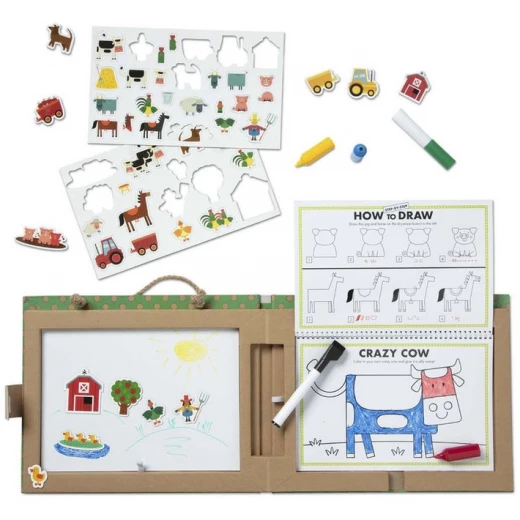 Melissa & Doug Play Draw Create Magnet Kit Farm - ميليسا اند دوج - Image 2