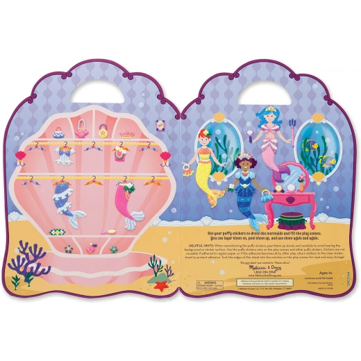Melissa & Doug Princess Mermaid Reusable Puffy Sticker Playsets - ميليسا اند دوج - Image 2
