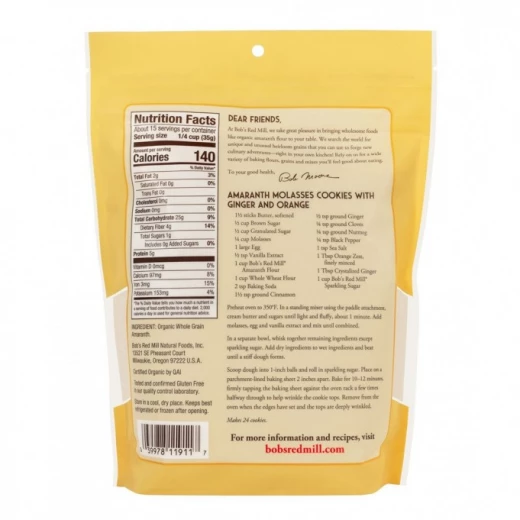 Bob's Red Mill Organic Amaranth Flour 510g - بوبز ريد ميل - Image 3