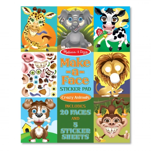 Melissa & Doug Make-a-Face Sticker Pad - Crazy Animals Melissa & Doug Make-a-Face Sticker Pad - Crazy Animals