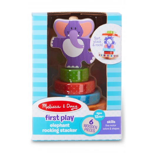Melissa & Doug First Play - Elephant Rocking Stacker