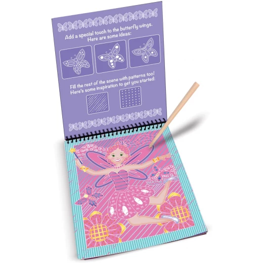 Melissa & Doug On The Go Scratch Art color-reveal Actividad Pad – Cuentos de hadas - Melissa &amp; Doug - Image 2