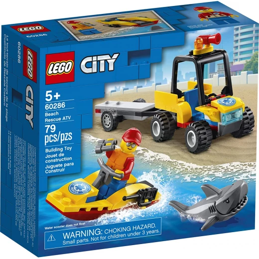 Lego City Beach Rescue Atv 60286 Building Kit; Fun Cool Toy for Kids Lego City Beach Rescue Atv 60286 Building Kit; Fun Cool Toy for Kids