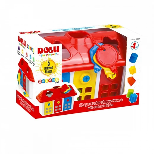 Dolu - Happy House Shape Sorter with Lockable Doors Dolu - Happy House Shape Sorter with Lockable Doors