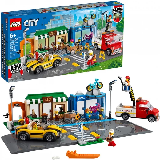 Lego City Shopping Street 60306 Building Kit; Cool Building Toy for Kids - ليجو - Image 4