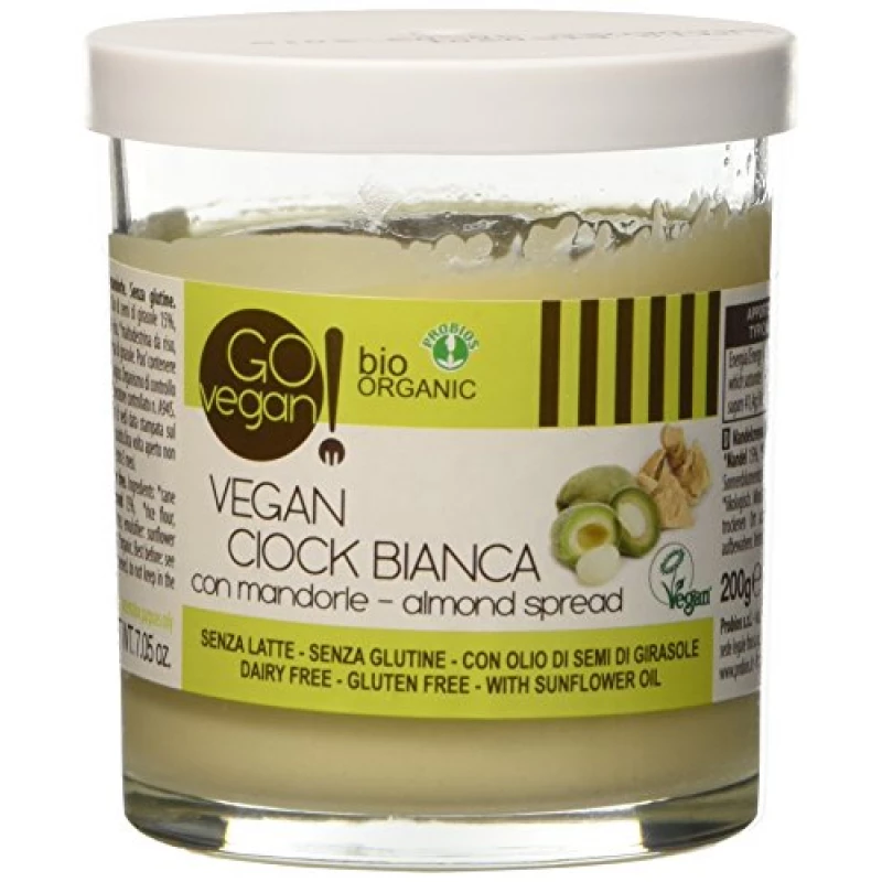Probios Vegan Organic White Ciok - Almond Spread With Cocoa - Gluten Free , 200 gm - بروبيوس