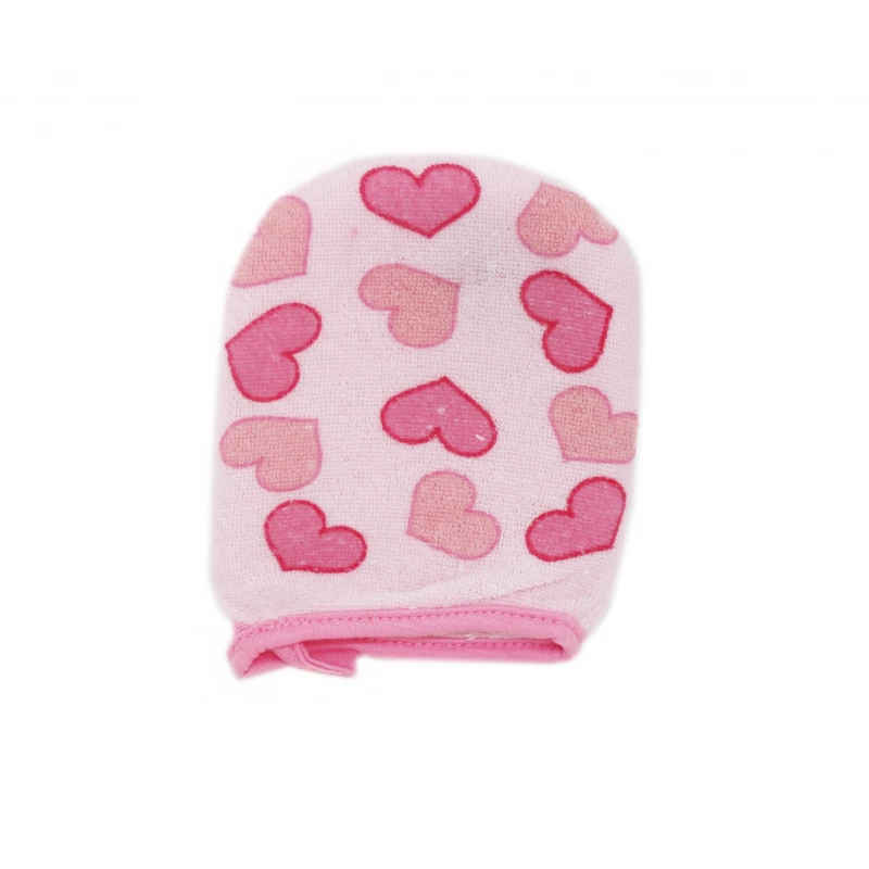 Laying Baby Bath Sponge, Pink Hearts
