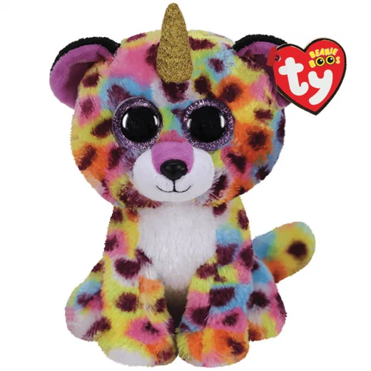 Ty Beanie Boos Leopard W/horn Giselle Med