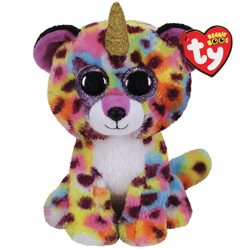 Ty Beanie Boos Leopard W/horn Giselle Med - Ty
