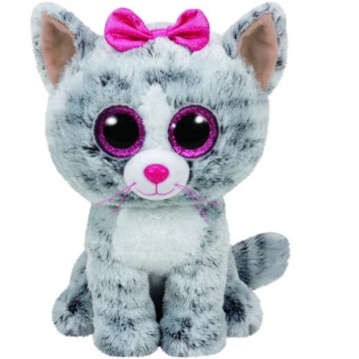 Ty Beanie Boos Cat Kiki Grey Medium