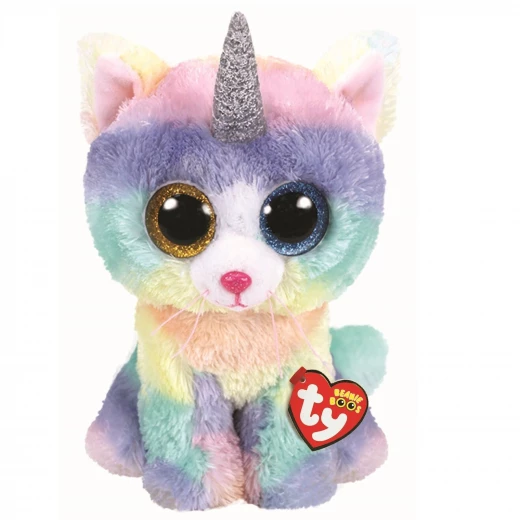 Beanie Boos Cat Heather Horn Pastel Med Beanie Boos Cat Heather Horn Pastel Med
