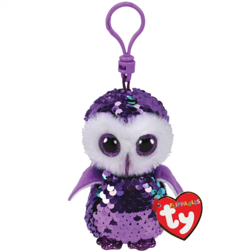 Ty Boos Flippable Owl Moonlight Purple Clip Ty Boos Flippable Owl Moonlight Purple Clip