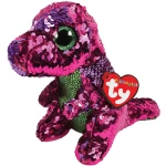 Ty Flippable Stompy The Pink/Green Sequin Dinosaur - 6" - Ty