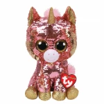 Ty Sunset - Sequin Coral Unicorn - Medium - 10" - Ty