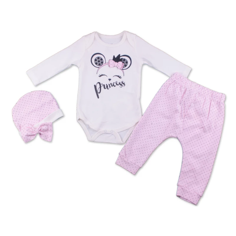 Miniworld Body White and Pink Princess 6-9 Months - ميني وراد ناتشورال