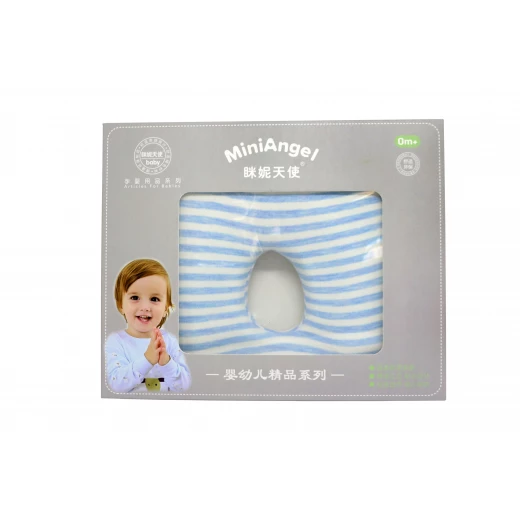 Mini Angel Baby Head Pillow, Blue