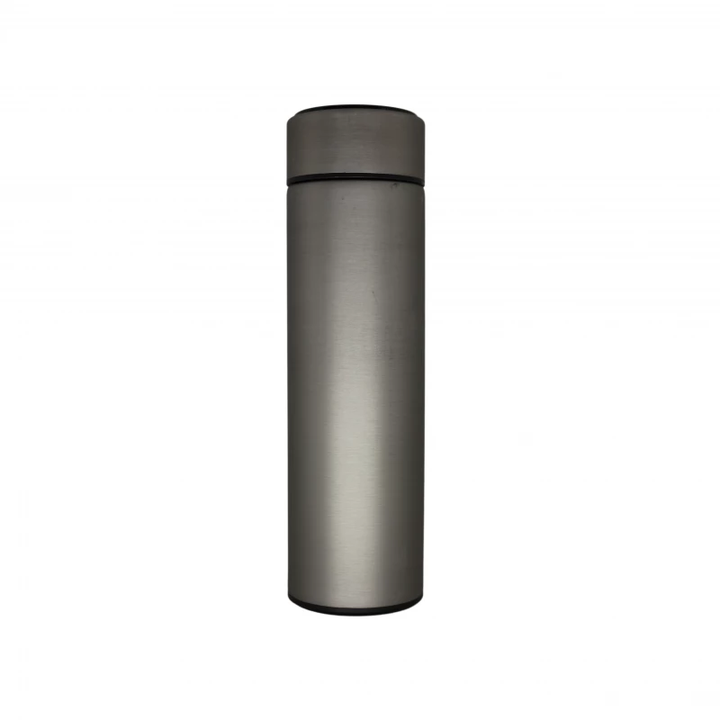 Insulated Water Bottle, Thermos Shape, Silver, 500 ml