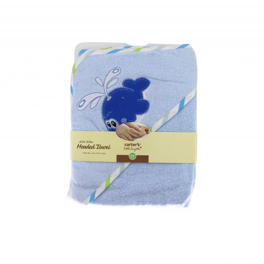 Hooded Towel, Blue Whale Hooded Towel, Blue Whale