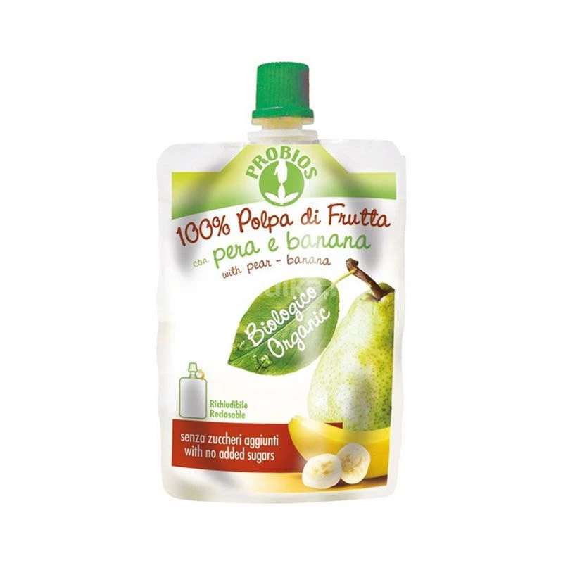 Pro Org Pear And Banana Pulp Puree 100g - Probios