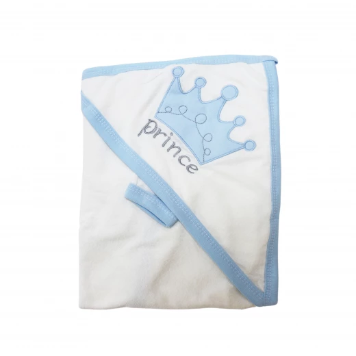 Mini Nana Hooded Towel, Blue Prince Mini Nana Hooded Towel, Blue Prince
