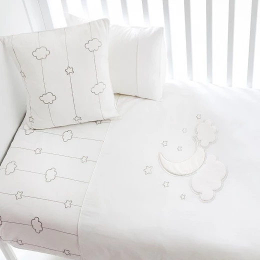 Funna Baby Bed Set 8pcs Luna Chic, 70x140 cm, Silver - فونا بيبي - Image 3