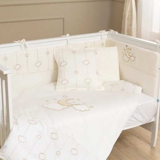 Funna Baby Bed Set 8pcs Luna Elegant, 80x140 cm - Gold Funna Baby Bed Set 8pcs Luna Elegant, 80x140 cm - Gold