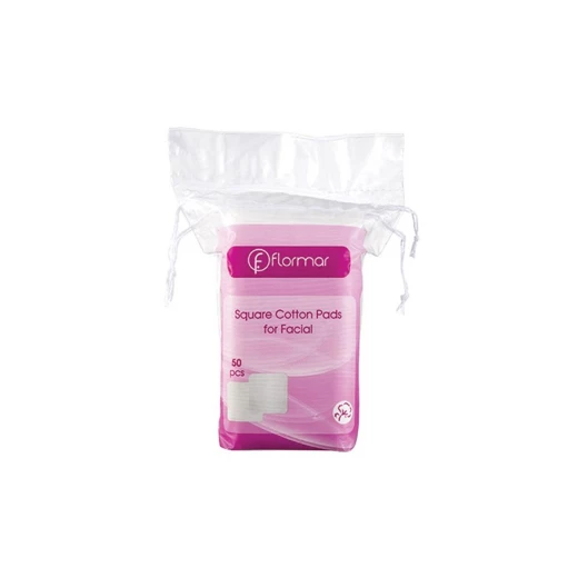 Flormar 50-Piece Square Cotton Pads For Facial White Flormar 50-Piece Square Cotton Pads For Facial White