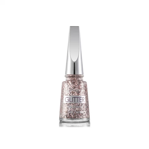 Flormar Glitter Nail Enamel GL02 Pink Silver 11ml Flormar Glitter Nail Enamel GL02 Pink Silver 11ml
