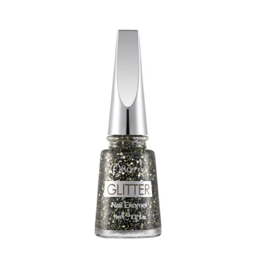 Flormar Glitter Nail Enamel GL05 Black Diamonds 11ml Flormar Glitter Nail Enamel GL05 Black Diamonds 11ml