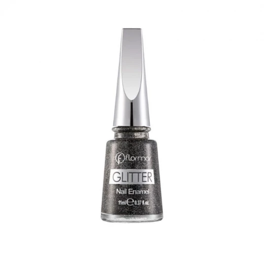 Flormar Glitter Nail Enamel GL10 Blackstar 11ml Flormar Glitter Nail Enamel GL10 Blackstar 11ml