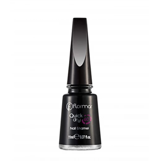 Flormar Quick Dry Nail Enamel QD10 Black Minimalism 11ml Flormar Quick Dry Nail Enamel QD10 Black Minimalism 11ml