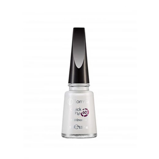 Flormar Quick Dry Nail Enamel QD01 Snow White 11ml Flormar Quick Dry Nail Enamel QD01 Snow White 11ml