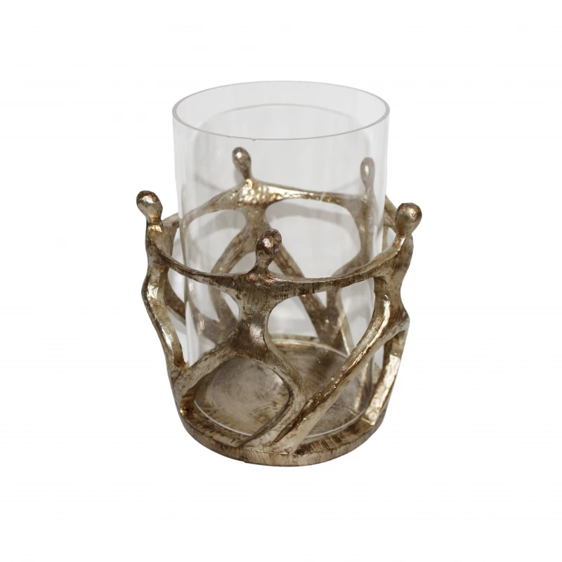 Circle Candle Holder Decoration Piece - Brow Gold