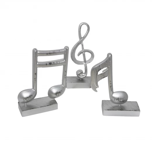 Music Notes Decoration Pieces, 3-Pack, Silver Music Notes Decoration Pieces, 3-Pack, Silver