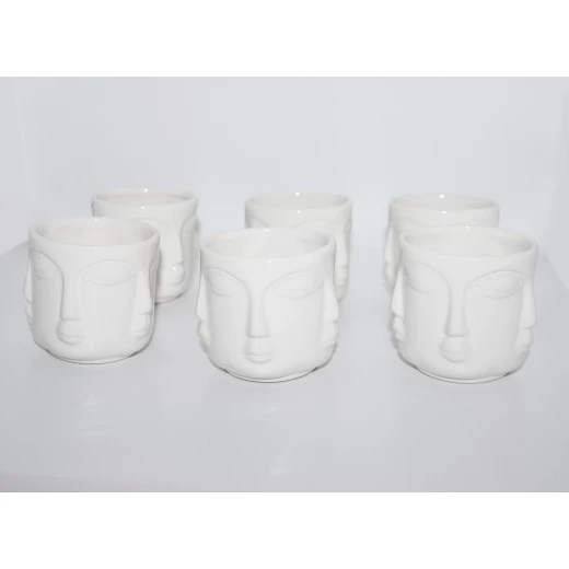 White Set of Coffee Cup - 6 pcs White Set of Coffee Cup - 6 pcs