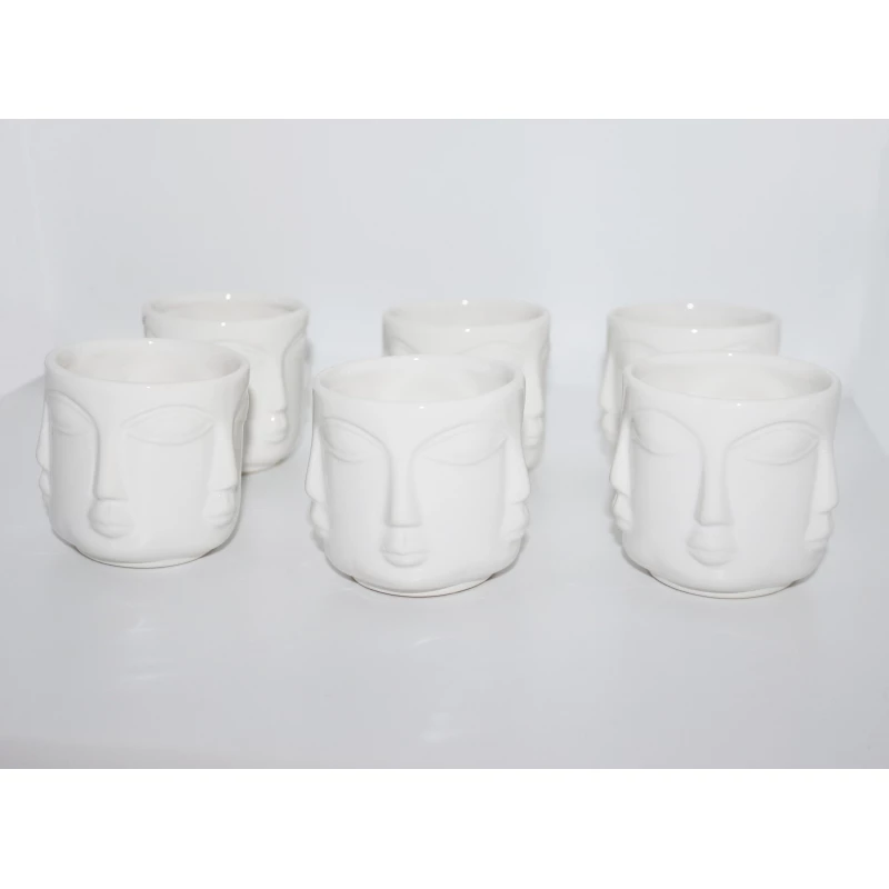 White Set of Coffee Cup - 6 pcs