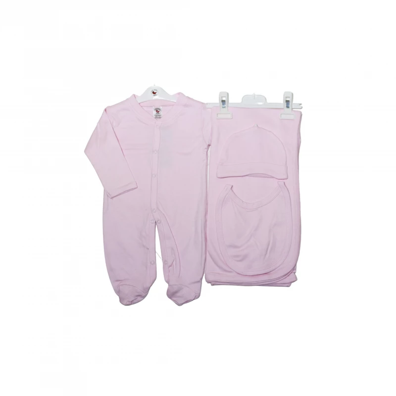 4 pieces Clothing Set for 0-3 months - Pink
