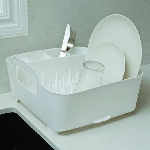 Umbra Tub Dish Rack, White Umbra Tub Dish Rack, White