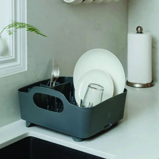 Umbra Tub Dish Rack, Smoke Umbra Tub Dish Rack, Smoke