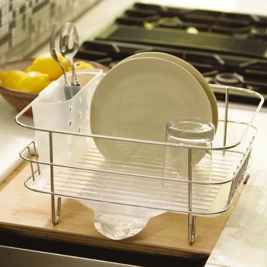 Simplehuman Wire Framedish Rack, Frosted, Stainless Steel Simplehuman Wire Framedish Rack, Frosted, Stainless Steel