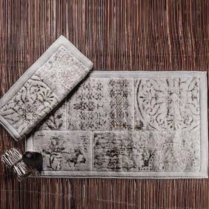 بساط حمام من نوفاهوم اسكتيم ، 70 × 120 سم ، رمادي - نوفا هوم