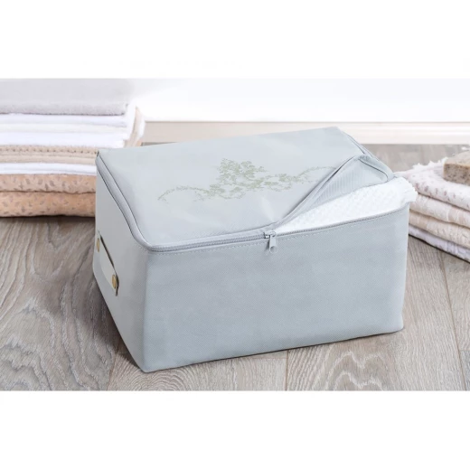 Madame Coco - Flower Printed Storage Bag, Stone Madame Coco - Flower Printed Storage Bag, Stone