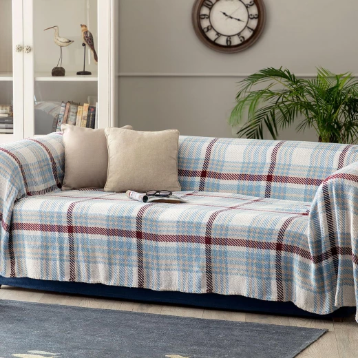 Madame Coco - Charline Sofa Throw Size 1 Blue/bordeaux Madame Coco - Charline Sofa Throw Size 1 Blue/bordeaux