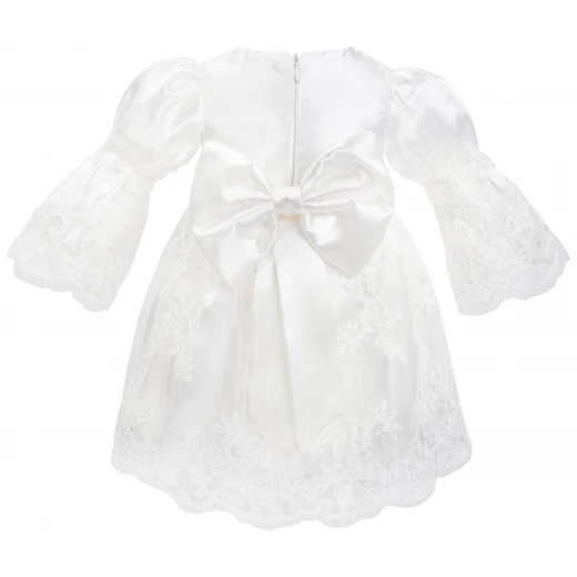 Little Princess 4 pieces Long Sleeves Dress Set for 3-6 months Girl, White - Image 5