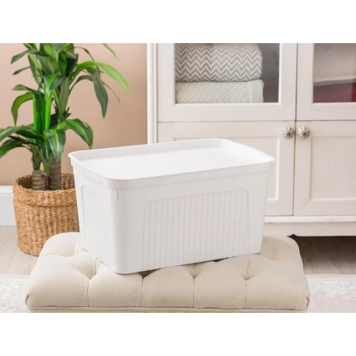 Madame Coco - Densy Box With Lid 27 Lt, Soft Ecru - مدام كوكو - Image 3