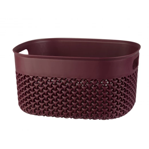 Madame Coco - Curvy Knitting Pattern Big Basket, Damson - مدام كوكو - Image 2