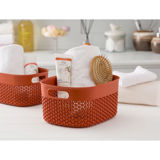 Madame Coco - Curvy Knitting Pattern Big Basket, Terra Cotta Madame Coco - Curvy Knitting Pattern Big Basket, Terra Cotta