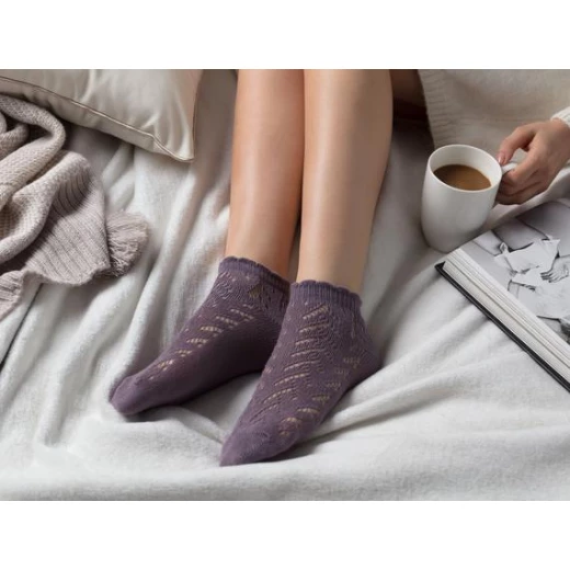 Madame Coco - Net Women's Sock, Damson Madame Coco - Net Women's Sock, Damson